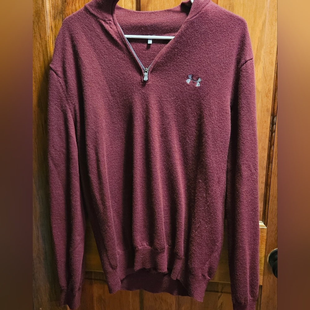Men's Quarter Zip Under Armour Wool Sweater